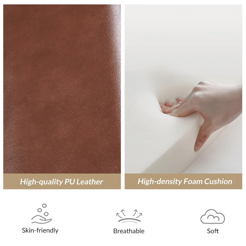 Patrick Mid-century Vegan Leather Solid Wood Recliner by HULALA HOME