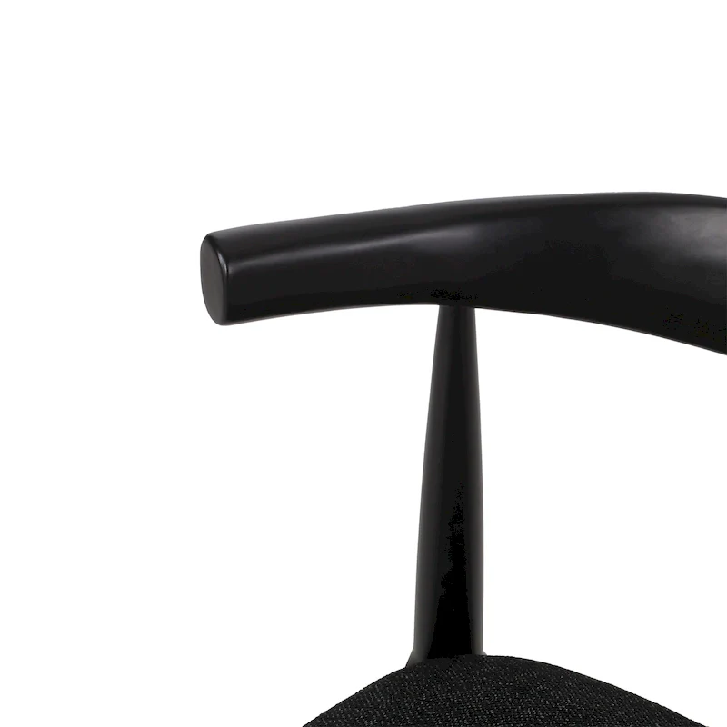 Fabric and Rubberwood Dining Chairs (Set of 2)