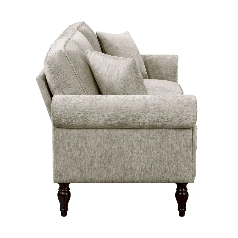 Igny Traditional Chenille Rolled Arms 2-Piece Living Room Set by Furniture of America