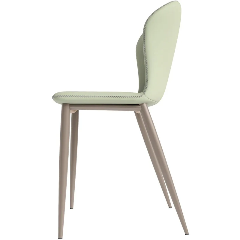 Modern Upholstered Fabric Dining Chair with Metal Legs, Mosaic Style Kitchen Side Chair