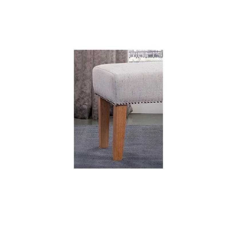 Grafton Home Miley Upholstered Accent Bench w/ Nailhead Trim
