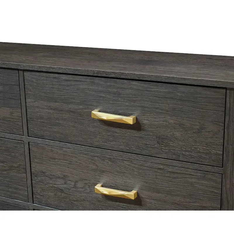 3-Piece Dark Brown Rustic-Style Panel Bedroom Furniture Set