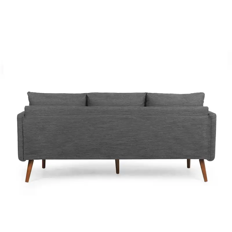 Modern 76.5  3-Seater Sofa with Birchwood Legs and Pillows
