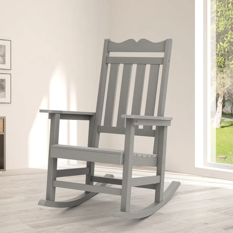 BONOSUKI Patio Adirondack Rocking Chair,Fire Pit Chair Weather Resistant