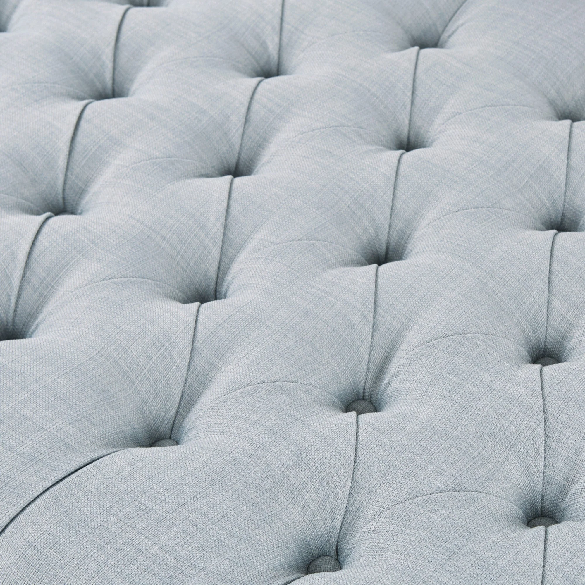 Madision Park Chase Surfboard Tufted Upholstered Ottoman with Solid Wood