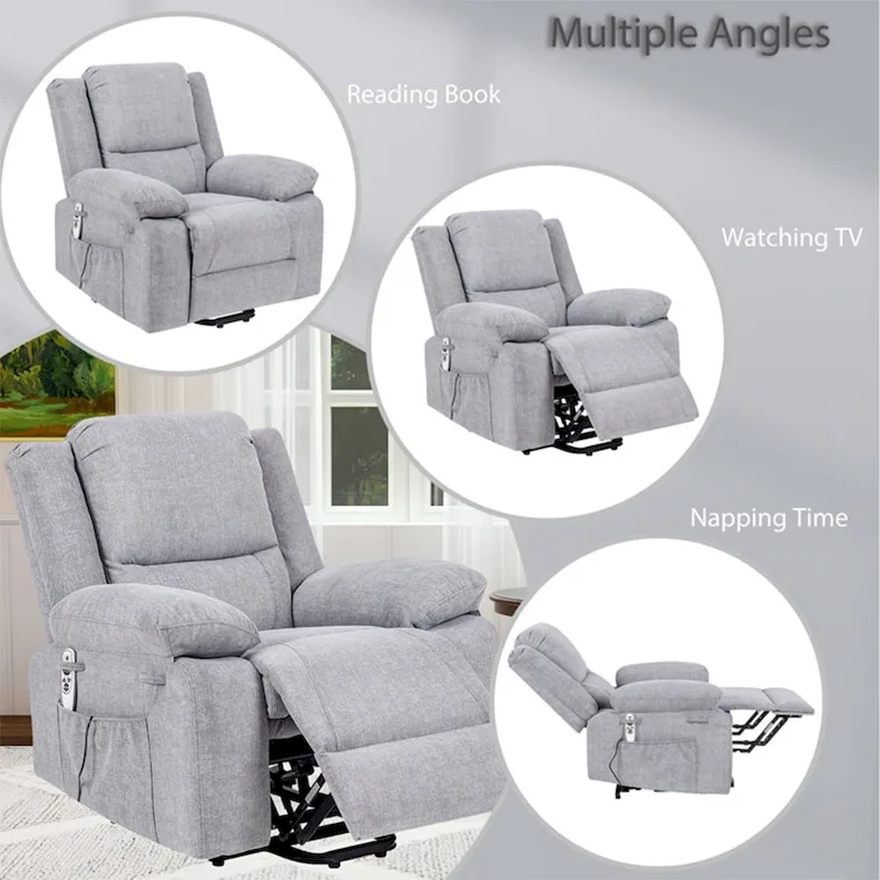 Electric Massage Power Recliner Chair, Multi-function Lifting, Timing
