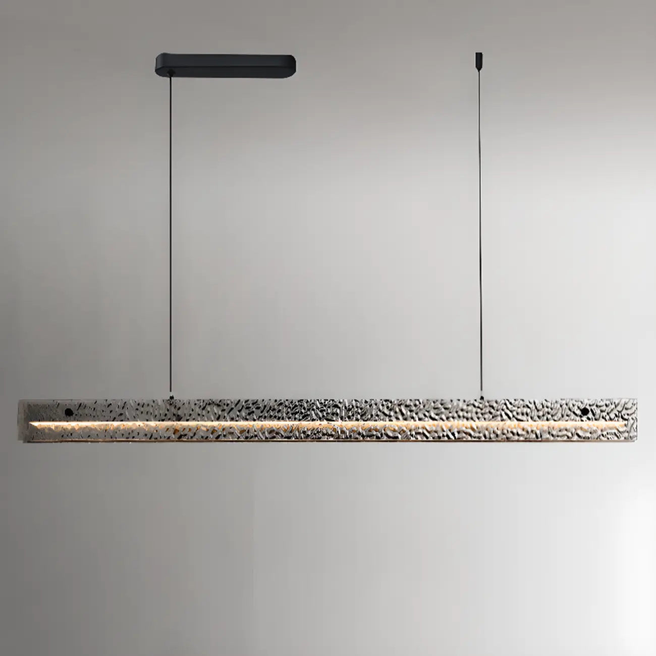 Black Rectangular Dimmable LED Kitchen Island Pendant Light