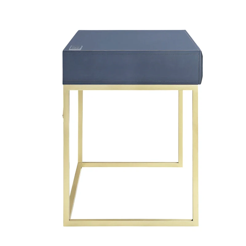Bird Modern 42-inch Metal Computer Desk with USBs by Furniture of America