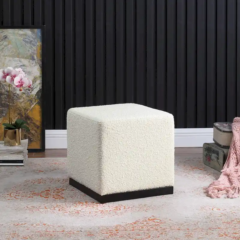 HomePop Modern Cube Ottoman