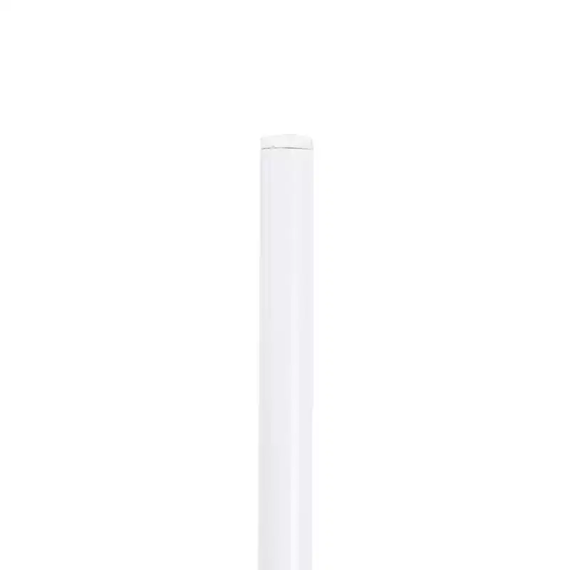 LeisureMod Bristol 5-Piece Dining Set Round Dining Table, 4 Plastic Dining Chairs White Legs