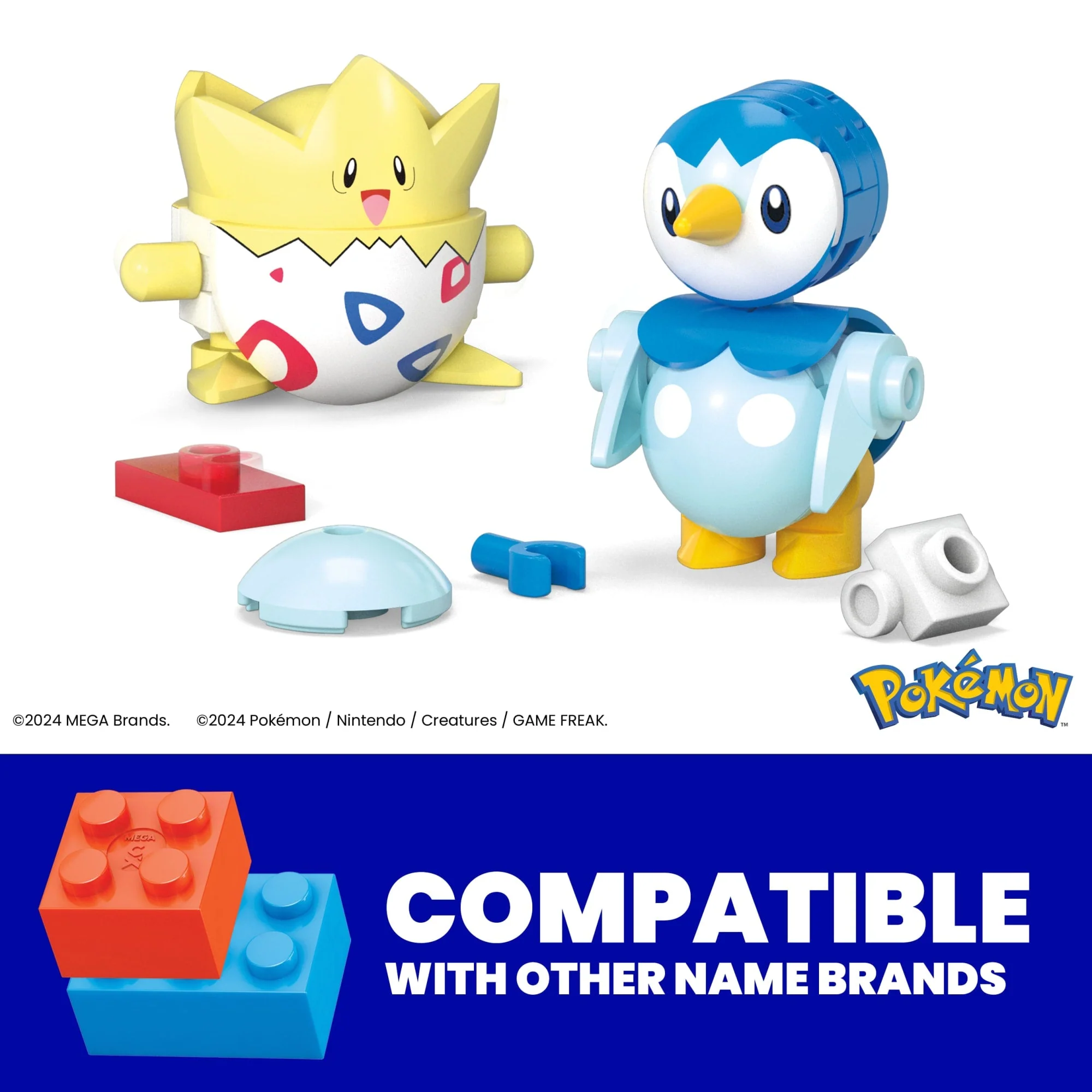 MEGA Pokémon Poké Ball 2-Pack Building Toy Kits With 2 Action Figures (41 Pieces) For Kids