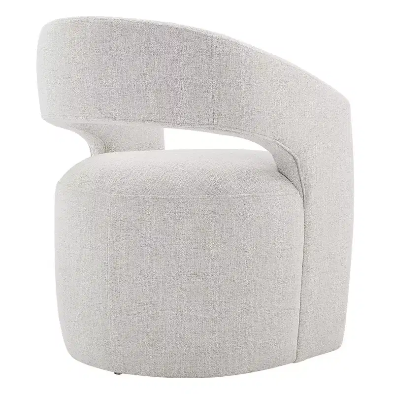 Spruce&Spring Modern Barrel Dining Chair with Caster & Open Back No Assembly Anywhere Chair