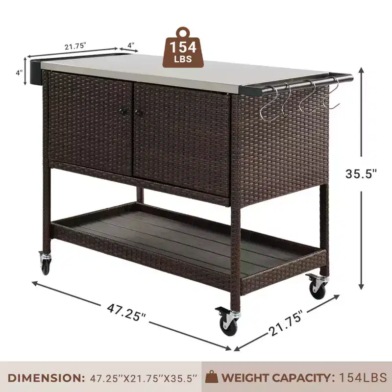 GRANDPATIO Bar Cart