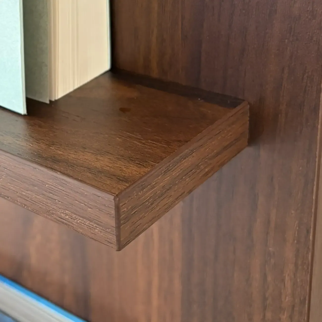 Modern Small Display Vertical Laminate Wood Bookcase