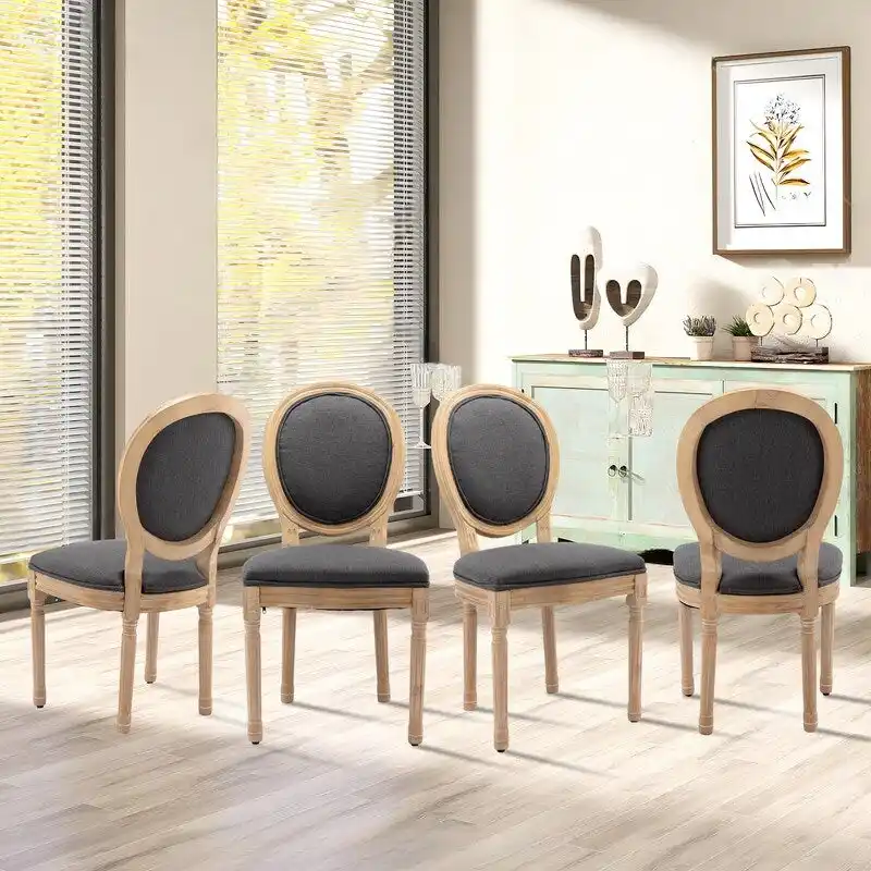 French Dining Chair with Nailhead Trim Set of 6