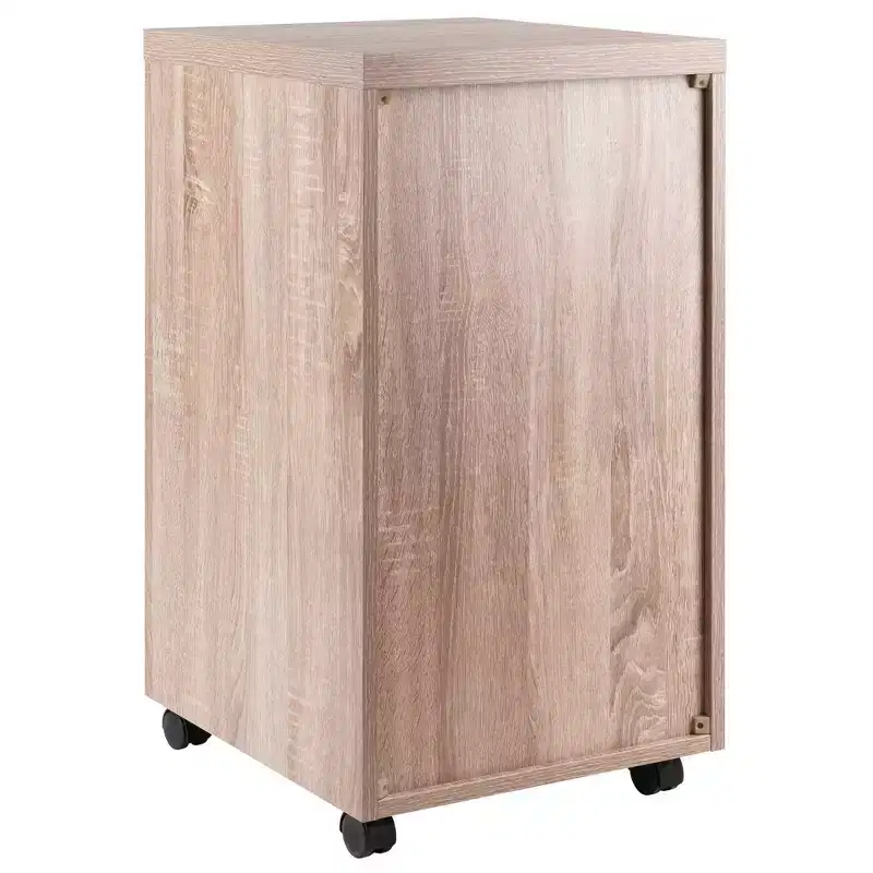 3pc Kenner Set Modular Desk with 2 Drawer & 3 Shelves Reclaimed Wood - Winsome