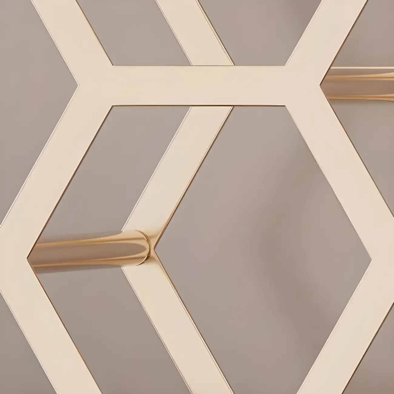 Freestanding Metal Wine Rack Hexagon Tabletop Bottle Holder