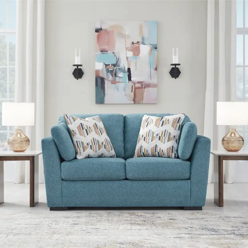 Roundhill Furniture Clareen 3-Piece Living Room Set, Sofa Loveseat and Cutler Chair