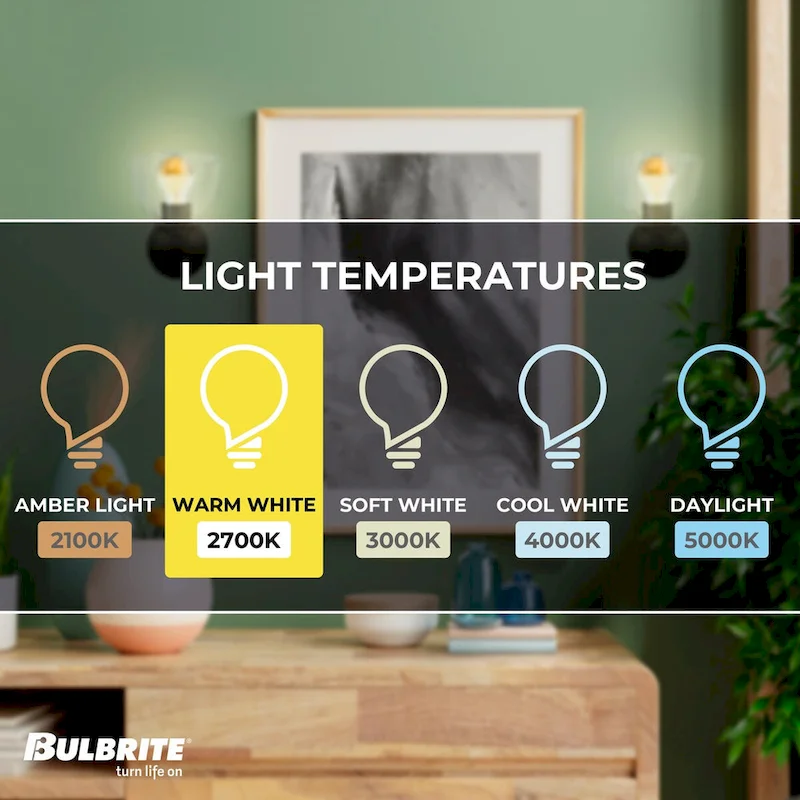 Bulbrite LED Filament Pack of (4) 5 Watt Dimmable A19 Light Bulb with Half Gold Glass Finish and Medium (E26) Base