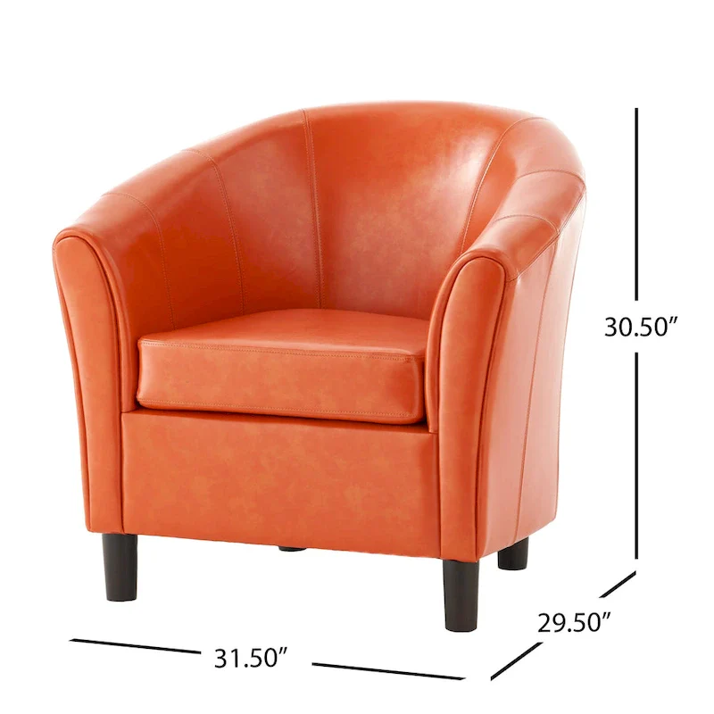 Napoli Transitional Bonded Leather Club Chair by Christopher Knight Home