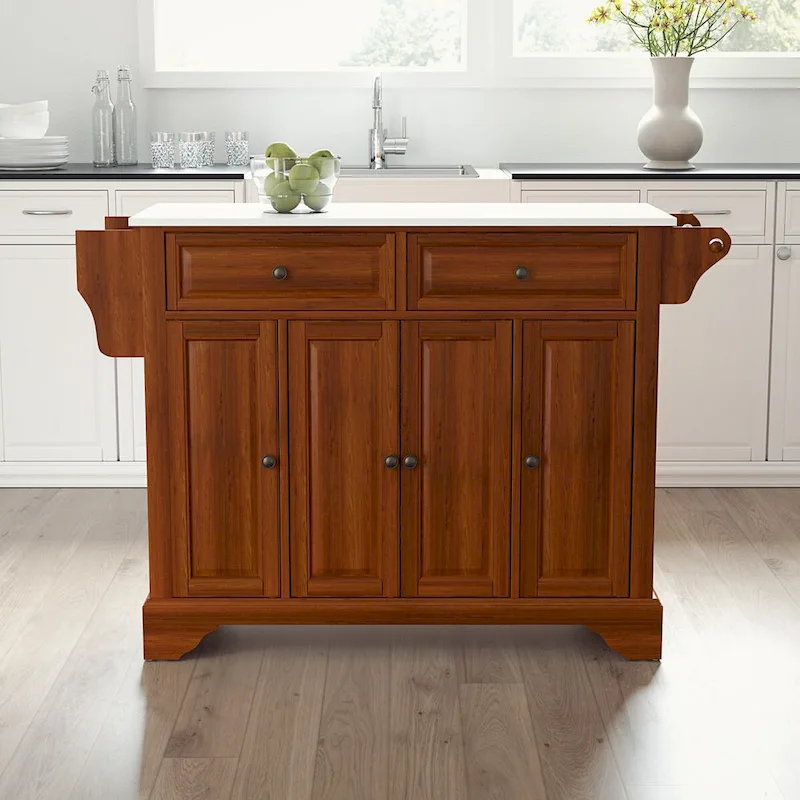 Crosley Lafayette Granite Top Full Size Kitchen Island/Cart - 51.5W x 18D x 36H