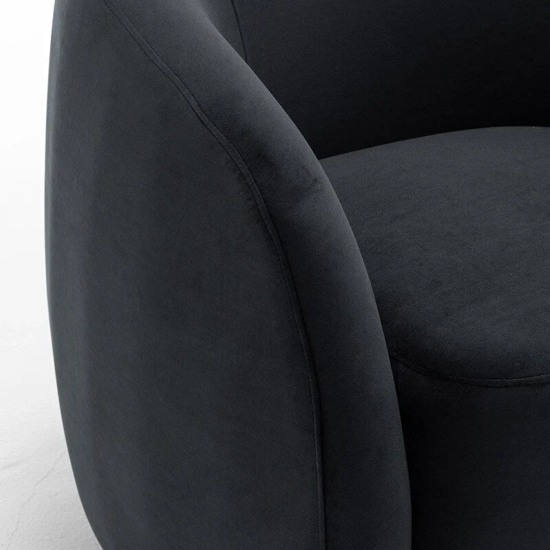 SEYNAR Modern Glam Velvet Upholstered 360 Degree Swivel Accent Armchair