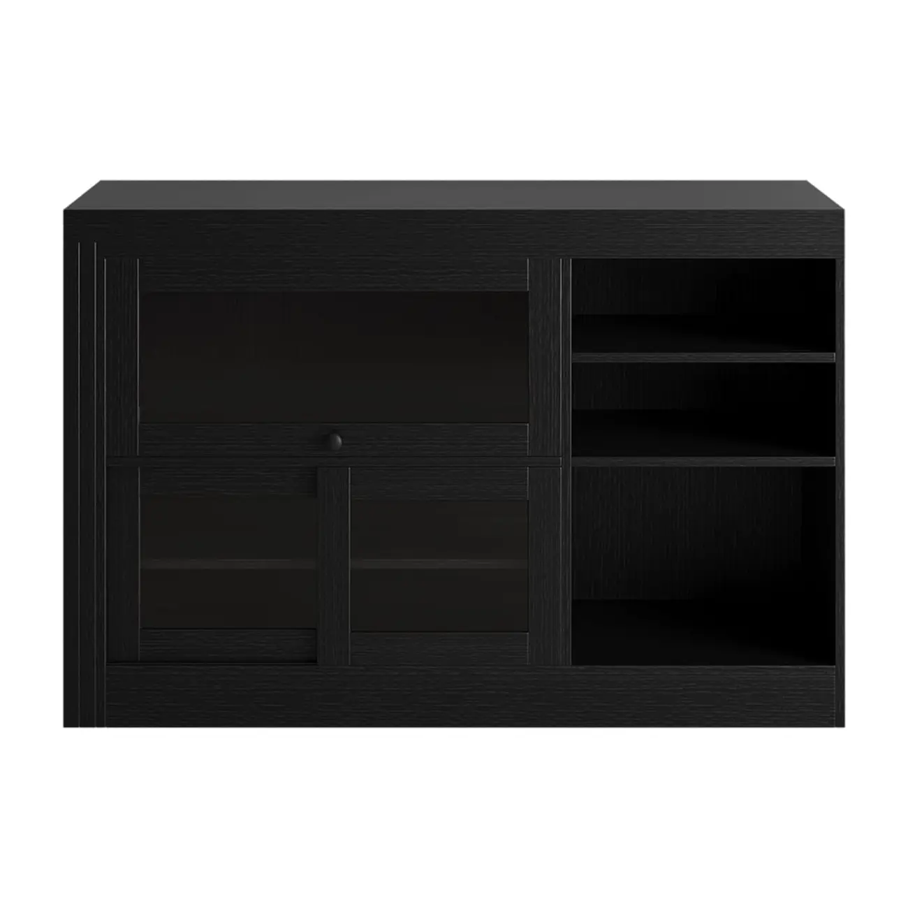 Farmhouse Extendable Black MDF Sideboard