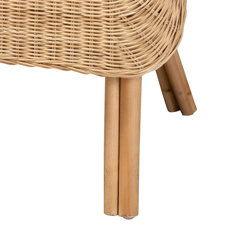 Modern Bohemian Natural Rattan Arm Chair