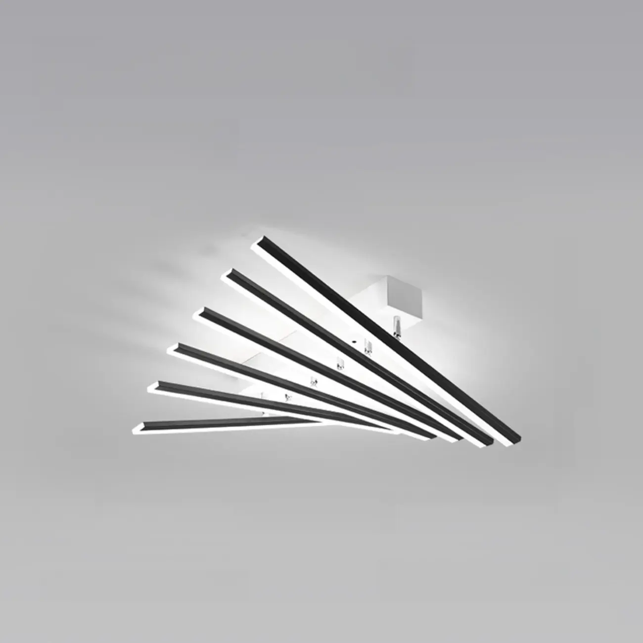 Geometric LED Semi Flush Ceiling Light with Acrylic Shade