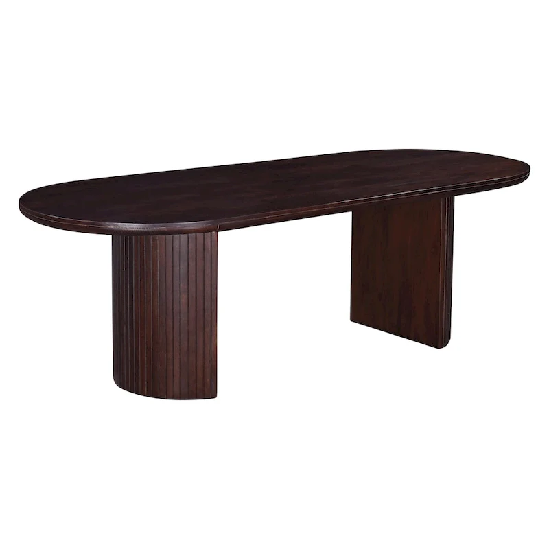 Geneva 94 in. Wood Oval Double Pedestal Dining Table
