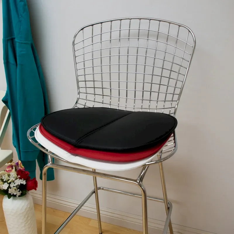 Mid Century Modern Chrome Wire Counter Stool (Set of 2) - N/A