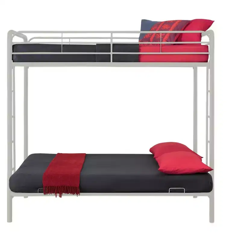 DHP Twin Over Futon Metal Bunk Bed