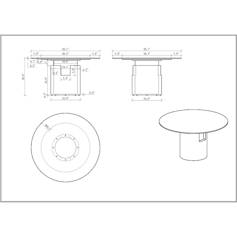 Somette Kona Marbleized Dining Set with Taupe and Gold Chairs