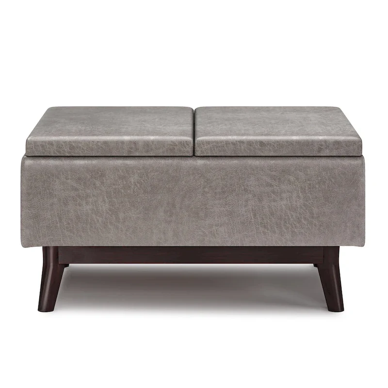 WYNDENHALL Ethan 34 inch Wide Mid Century Modern Rectangle Table Ottoman