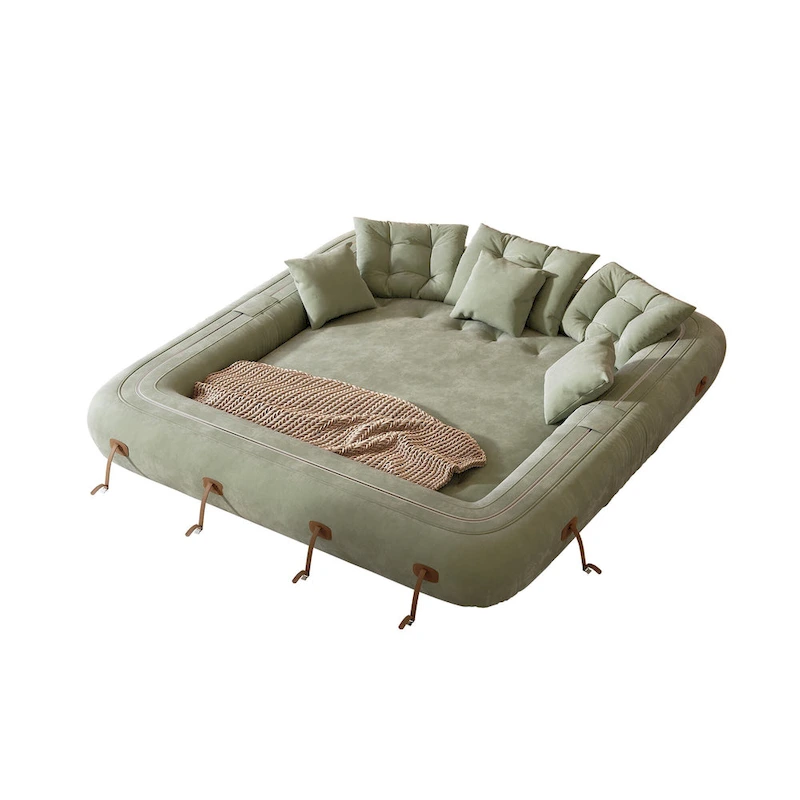 JASIWAY Modern Convertible Sleeper Sofa Chair Bed, White