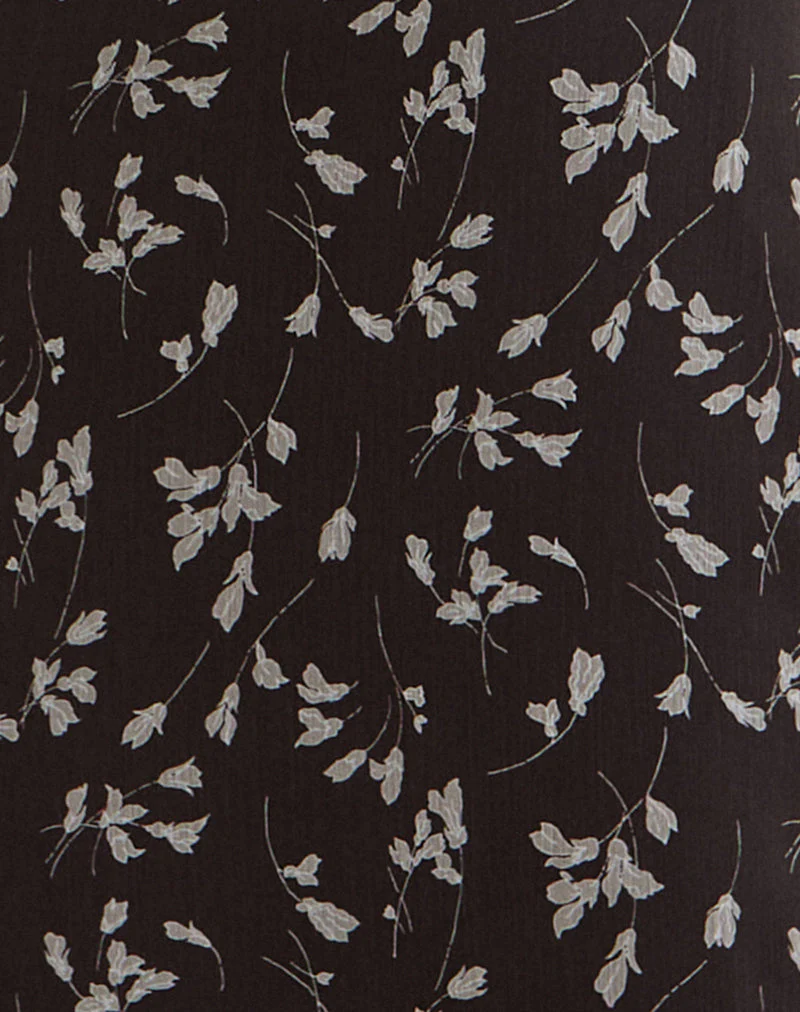 Sunita Maxi Dress in Flower Chiffon Brown