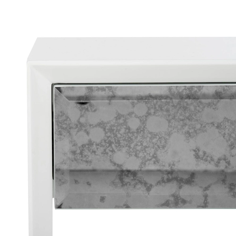 SAFAVIEH Couture Myrthe Eglomise Side Table- White - 24