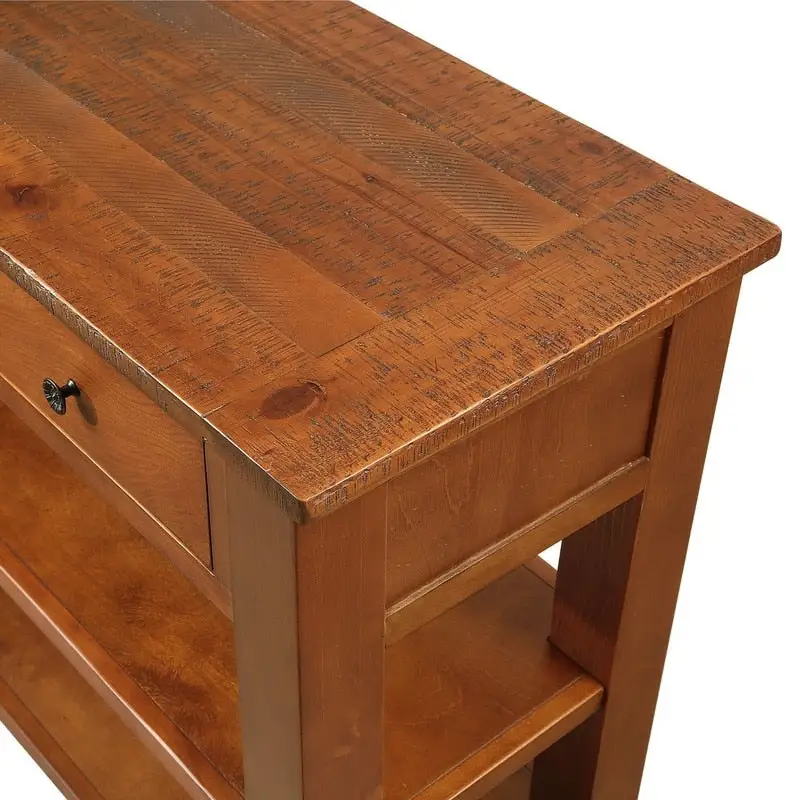 Console Table with 3 Drawers and 2 Open Shelves