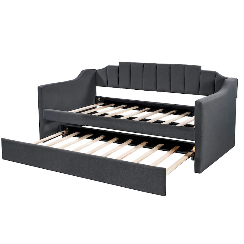 Nestfair Upholstered Twin Daybed with Trundle