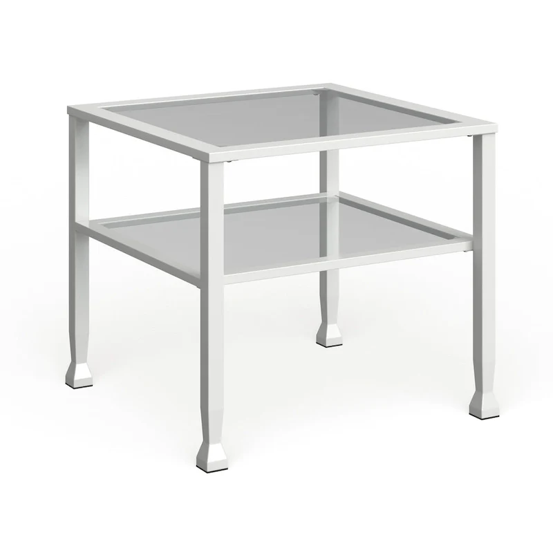 SEI Furniture Jaymes Gold & Metal Glass Top Cocktail Table