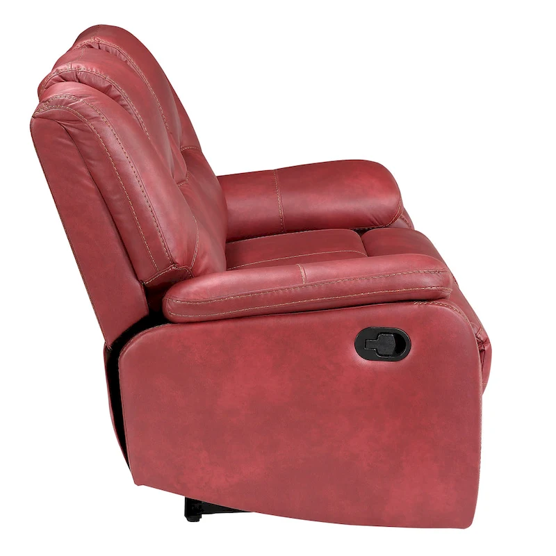 Steve Silver Kameryn Faux Leather Manual Reclining Loveseat