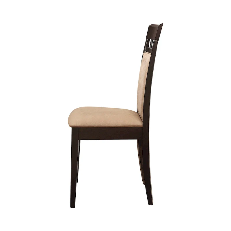 Alencon Beige and Cappuccino Upholstered Dining Chairs (Set of 6)
