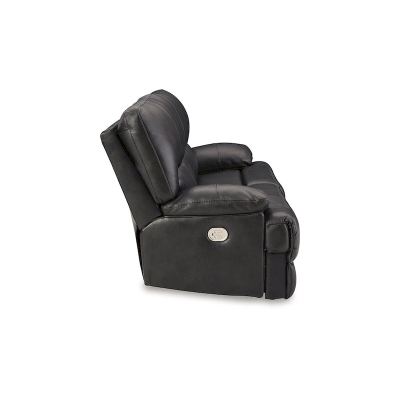 Signature Design by Ashley Mountainous Black Power Reclining Sofa - 85