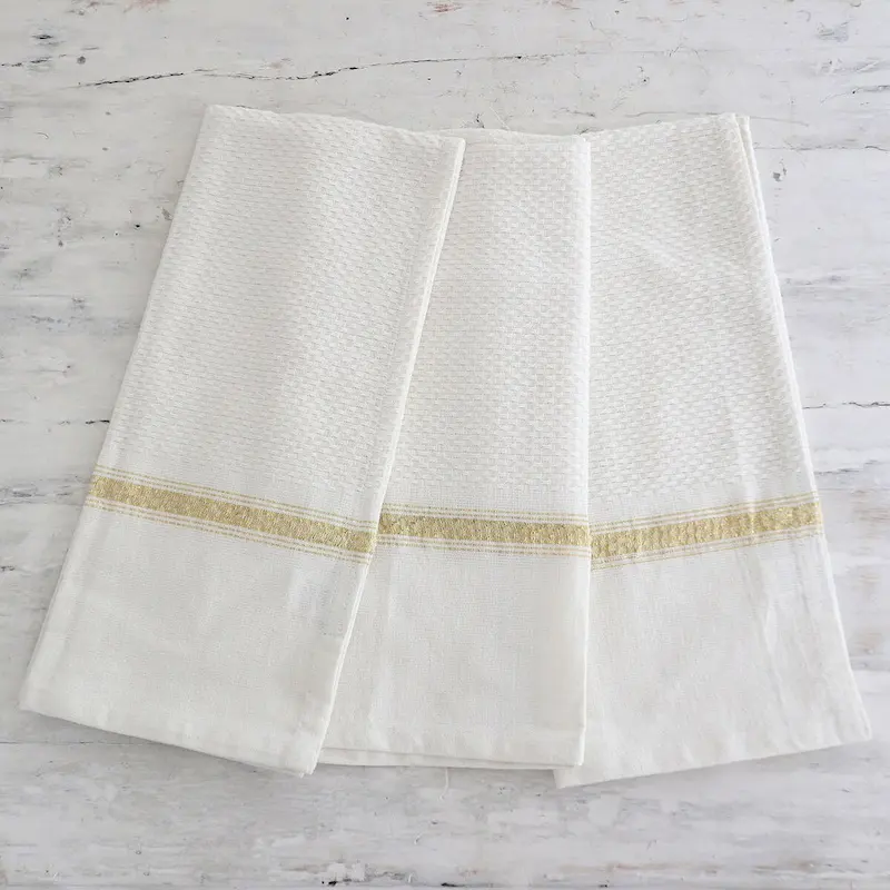 Handmade Snow Sophistication Cotton Dish Towels (Set Of 3)