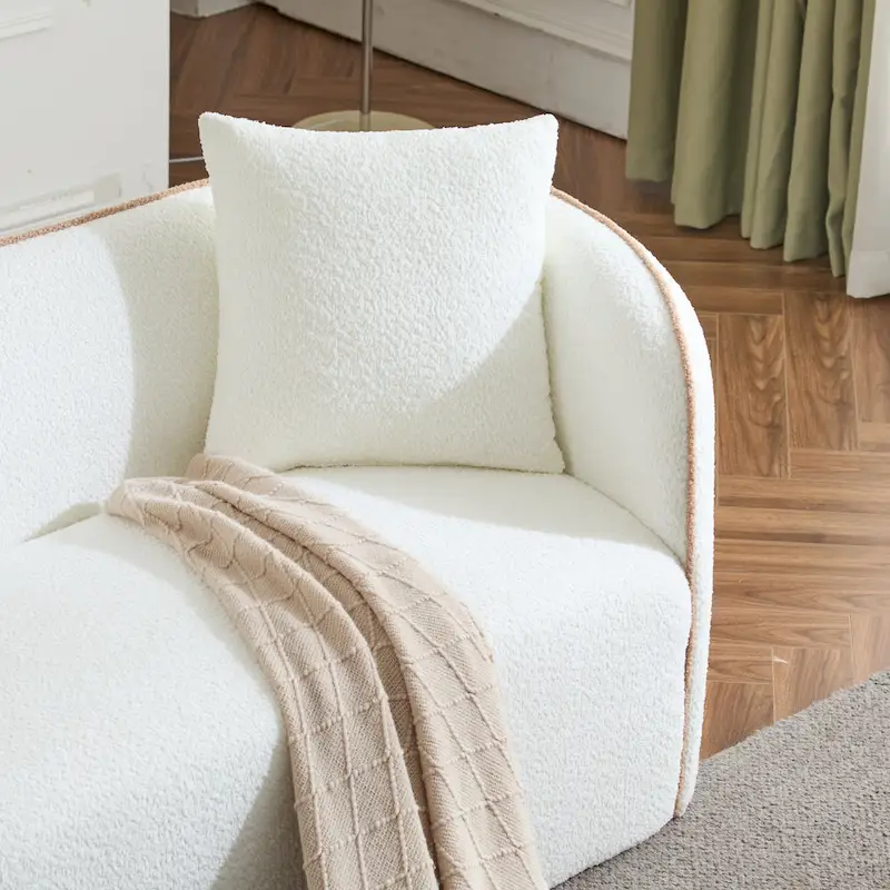 Christopher Knight Home - Tonson 82  Boucle Curved 3-Seater Sofa