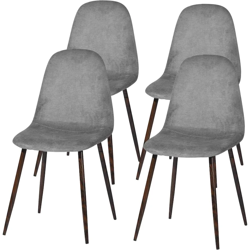 HomyLin Dining Chair Set of 4 Upholstered Fabric Low Back Armless