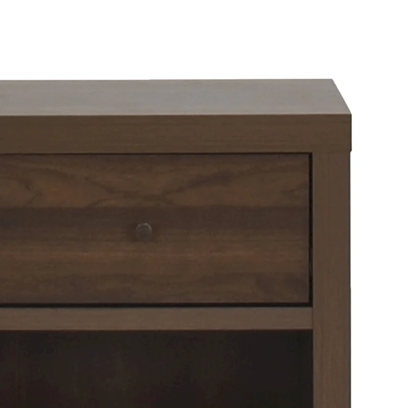 Single Drawer Nightstand with Open Shelf