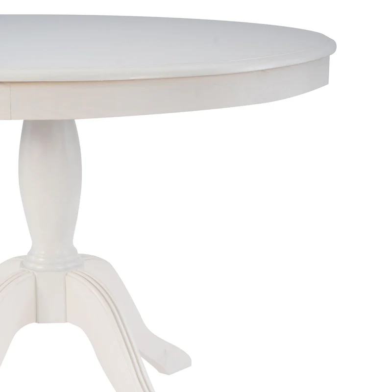 Round Solid Wood Pedestal Table