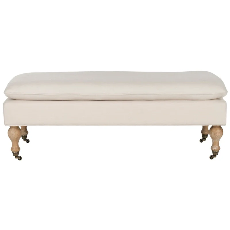 Pillowtop Grey/ Sage Bench - 0 - 52 W x 21 D x 19 H