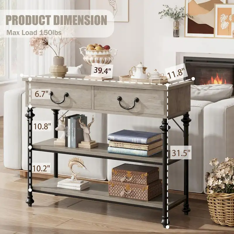 Console Table with Drawers